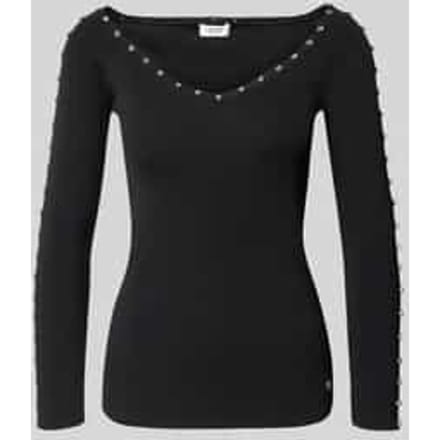 Slim fit shirt met lange mouwen van viscosemix model 'Maglia Chiusa'