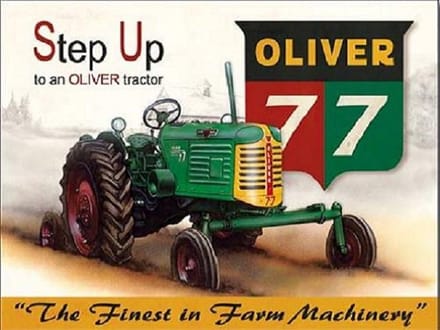 Oliver 77.  Metalen wandbord 31,5 x 40,5 cm.