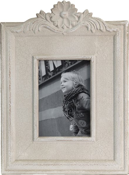 Clayre & Eef Fotolijst 13x17 cm Beige MDF Bloemen