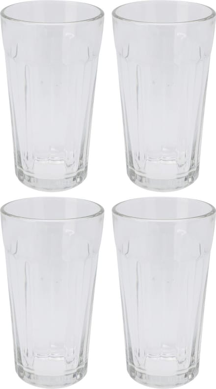 Excellent Houseware longdrinkglazen - 4x - 350 ml - sap/water/mix/drinkglazen