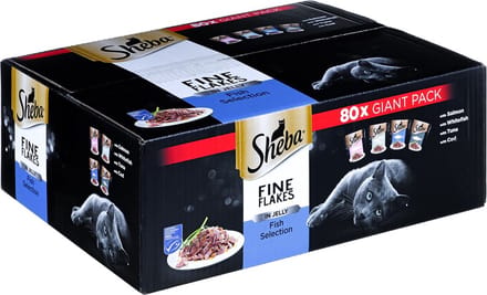 Sheba Delicacy Serie - Kattennatvoer - Rybne Smaki - Graanvrij - 80x85g