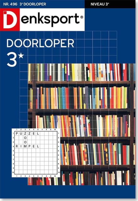 Denksport Puzzelboek Doorloper 3*, editie 496
