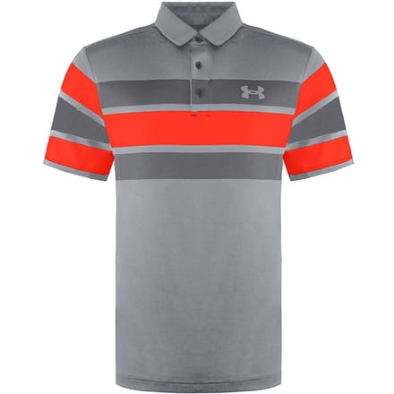 Under Armour Playoff 2.0 Heren Grijs/Oranje Poloshirt