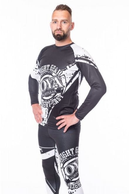 Joya Predator Rashguard Full Sleeve - BLK/WHT (Beschikbaar in verschillende maten)