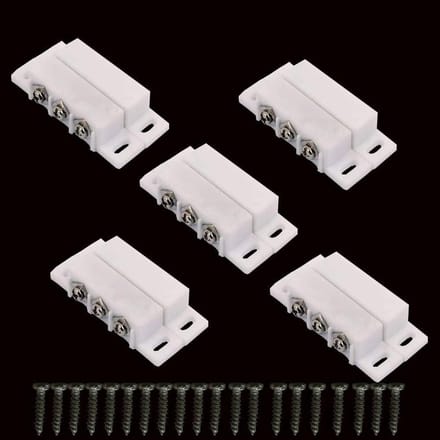 Magneetschakelaar Deur - Magneetcontact - Beveiliging - Normaal Open/Gesloten - 5 Sets - Wit