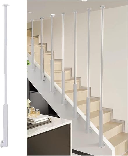 Smeedijzeren Balusters - Trapbalusters IJzeren Reling - Veiligheid Trap - Zware Kwaliteit - 40.6 cm - Wit