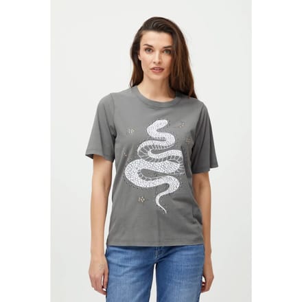 Dames-T-shirt Pulz Jeans Vada Oneck