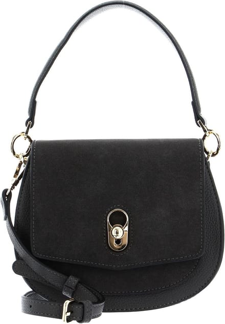 SEIDENFELT MANUFAKTUR Schoudertas SFM213 Small Saddle Bag Antracite / Gold Grijs