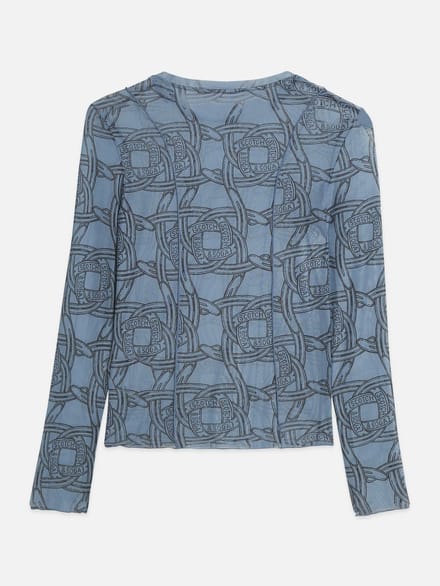 Scotch & Soda Printed Mesh Long Sleeve T-Shirt