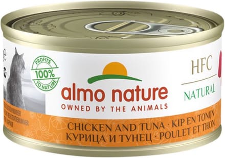 Almo Nature HFC - Kattenvoer - Tonijn & Kip - 5x70gr