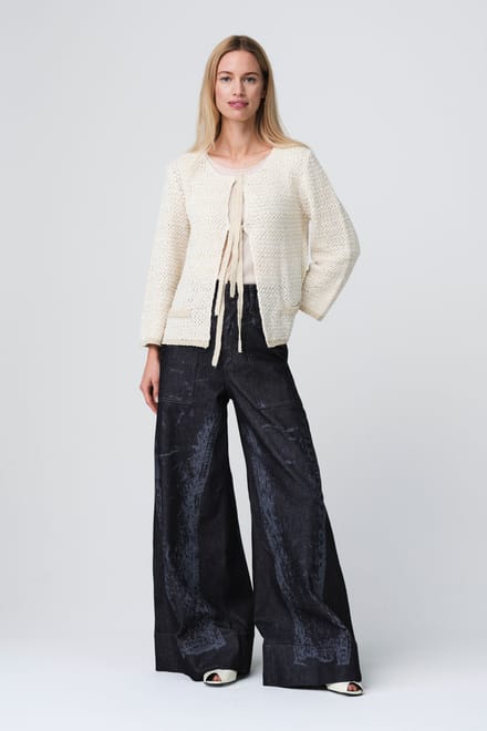 Cotton Cardigan 2029 | Ecru - Ecru / M