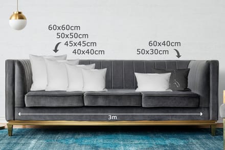 Sierkussens - Kussentjes Woonkamer - 60x40 cm - Bestek - Zwart - Wit