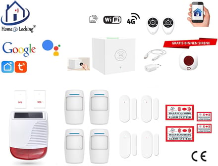 Draadloos beveiligingsbox werkt met wifi en met spraak gestuurde apps. ST01C-22