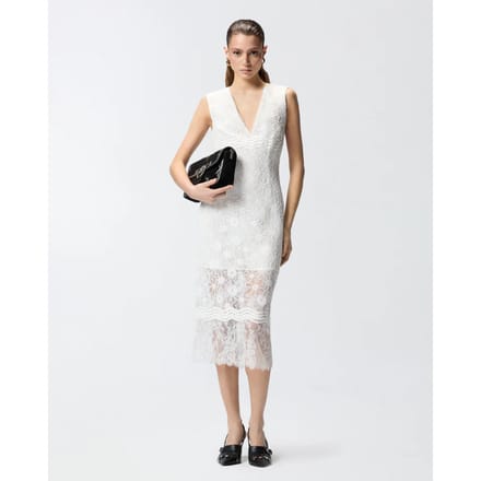 Pinko Audrey jurk kant rebrode ss26