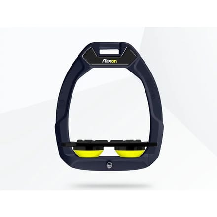 Veiligheidsstijgbeugels Plat Grip Groen/Zwart/Geel Flex-On Safe-On
