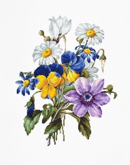 Borduurpakket BOUQUET OF FLOWERS - LUCA-S