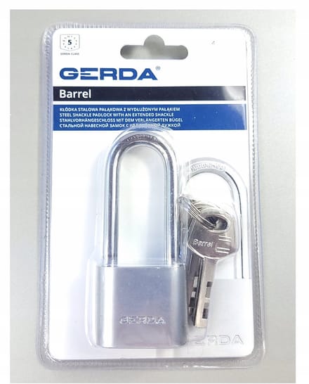 Gerda KSP 40H60 Stalen hangslot Mat Chroom met Verlengde Beugel