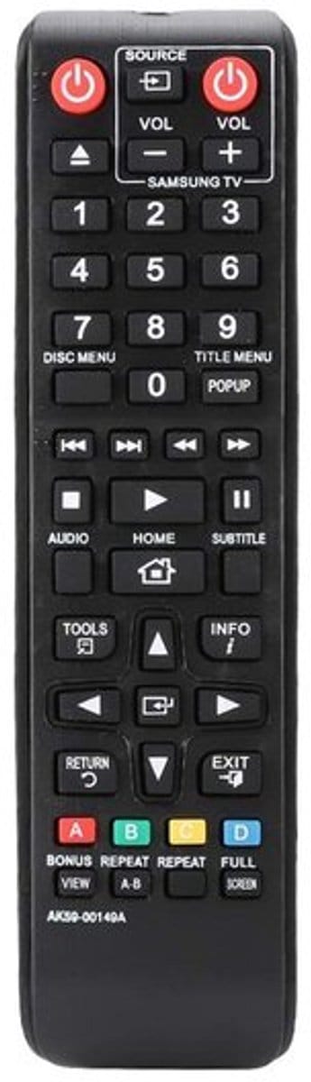 Dailygoody - Vervangende Afstandsbediening - Blu-Ray Player - Grootte