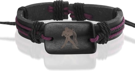 Montebello Armband Waterman - Unisex - Leer - Horoscoop - ∅20 - 23 cm