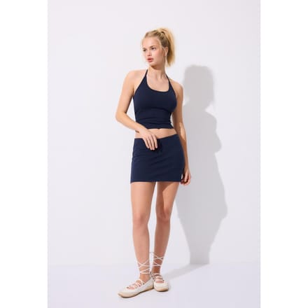 Stradivarius Basis broekrok van tricot  Donkermarine S