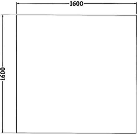 Los vierkant 25 mm melamine bureaublad 160X160CM Logan Eiken