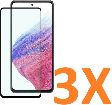 Volledige dekking Screenprotector Glas - Tempered Glass Screen Protector Geschikt voor: Samsung Galaxy A73 5G - 3x