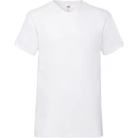 T-shirt met V-hals Fruit of the Loom Valueweight