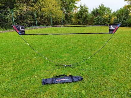 Afneembaar en draagbaar Badmintonnet - 3 x 12 m - Draagtas inbegrepen