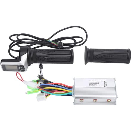 36V48V 350W Borstelloze Controller en 124DX LCD Draaigas Set voor Elektrische Scooter black