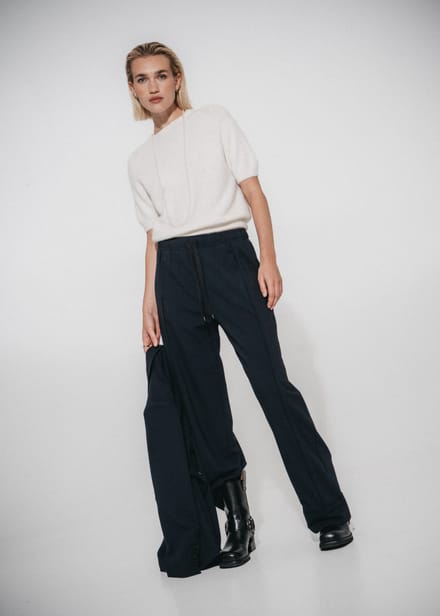 Alpaca knitted top WP01 | Ecru - Ecru / M