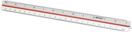 Westcott schaalstok - 30cm - schaal 1:20/25/33,33/50/75/100 - AC-E10161