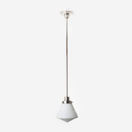 Hanglamp Luxe School Small 20's Nikkel - Art Deco Trade