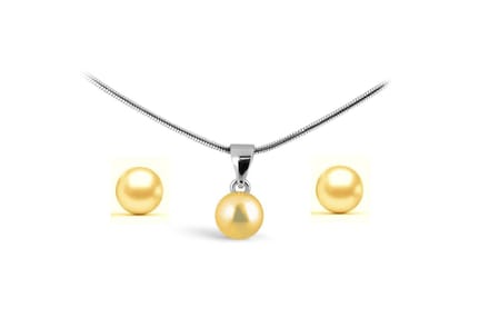 Prachtige set gouden parels
