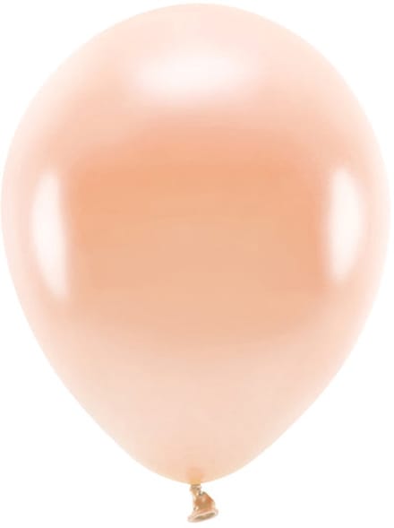 Eco ballonnen 30 cm, gemetalliseerd, perzik (1 verpakking / 10 stuks)