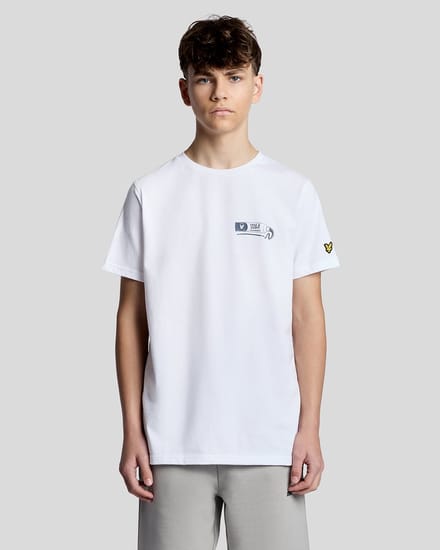 Lyle & Scott - Jongens t-shirt - Maat 8/9 - Jongens - wit -