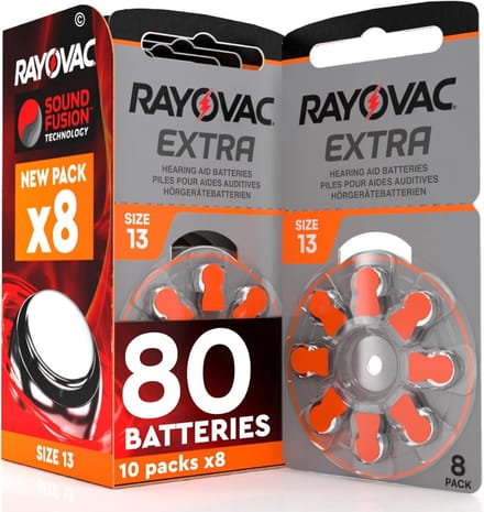 Rayovac Extra Advanced 13 Hoorbatterijen PR48 Oranje – 80 Stuks