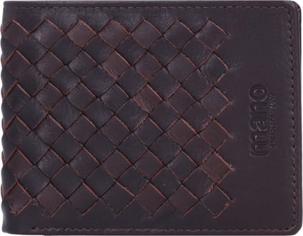 mano Leren Portemonnee Don Luca Mini Coin Wallet with Flap Dark Brown Donkerbruin