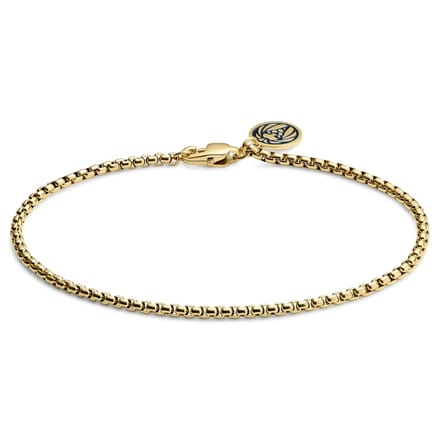 Essentials | 2 mm Goudkleurige Armband met Gebogen Venetiaanse Schakels