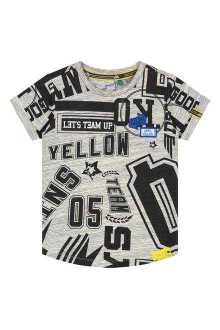 Quapi T-shirt Aart dark grey text - maat 92