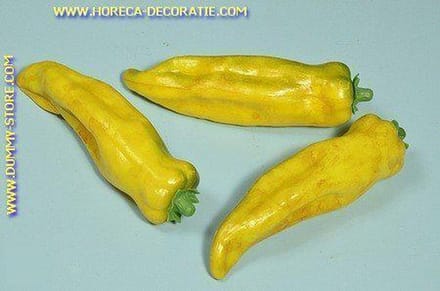 Peper, groen/geel, 3 stuks (namaak)