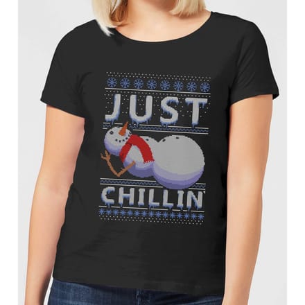 Just Chillin Dames T-Shirt - Zwart - 3XL