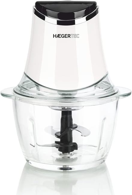 Keuken Chopper - Mini Hakmachine - Snel Ingrediënten Snijden - Glazen Kom - 300 Watt - Wit