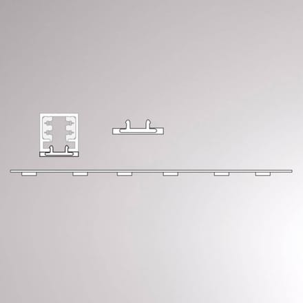 Molto Luce Blinde afdekking voor Volare rail, 1m, wit