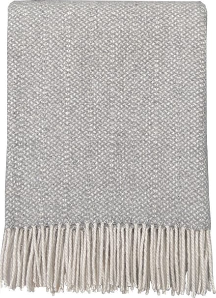 Natural grey structure recycled wool throw