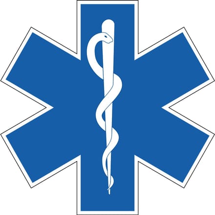 Star of life bord - kunststof 200 mm