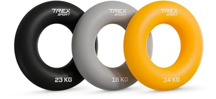 Trex Sport TX-003HSC - Handknijpers - Silicone - Set van 3 - Weerstand 14-23 kg