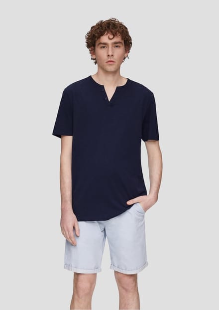 Qs Men-T-shirt--5884 BLUE-Maat S