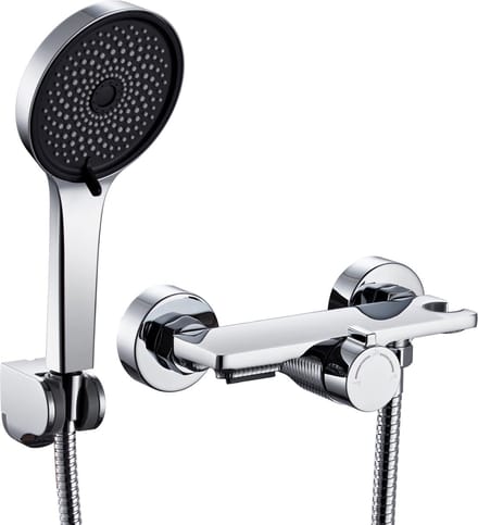 Auralum Max Badkraan Set - Waterval / Regen / Massage / Boost - 1 Hendel voor Schakelen & Temperatuur - Kristal Chroom