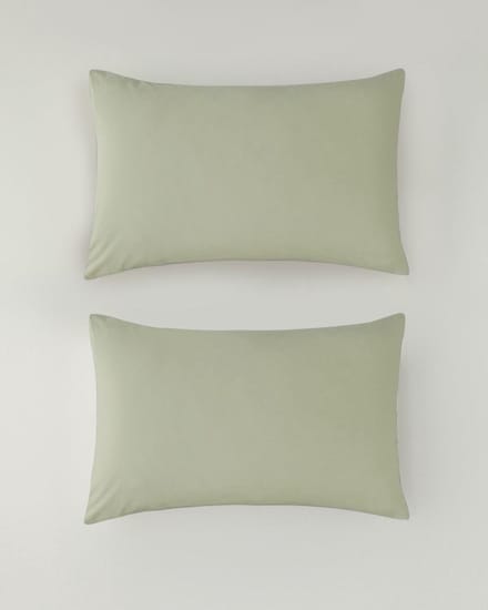 English Home kussensloop - 50x70 cm - Set van 2 stuks - Groen