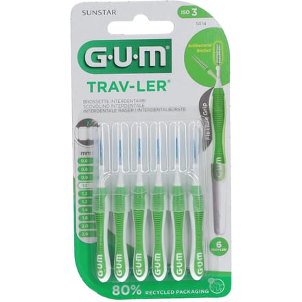 GUM TravLer Reusable Interdental Brush 6 st